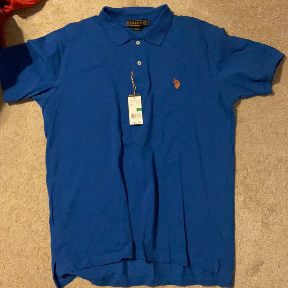 Royal blue polo shirt